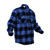 Extra Heavyweight Buffalo Blue Plaid Flannel Shirts - Side Front View