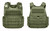 Olive Drab MOLLE Plate Carrier Vest  - Full View