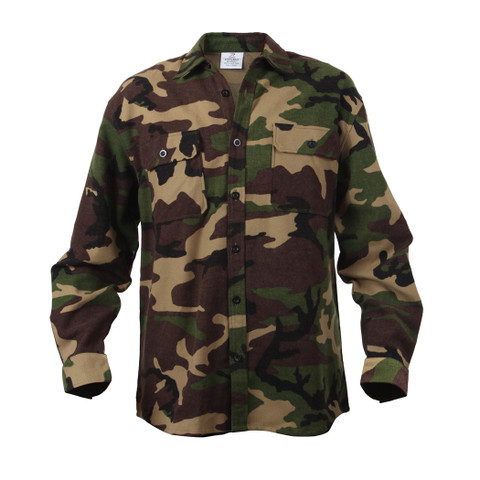 D280.45-Flannel Camouflage Army Camo Brown Green Black Cotto