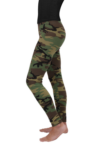 Satori_Stylez Army Camo Leggings Mid Waisted Green Pants Gold Hexagon  Camouflage Patterns Print at Amazon Women's Clothing store