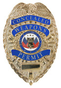 Deluxe “Concealed Weapons Permit” Badge - View