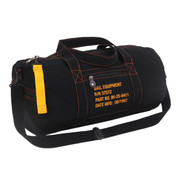 Military Style Black Canvas Equipment Gear Bag - View