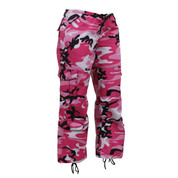 Womens Pink Camo Paratrooper Fatigues - View