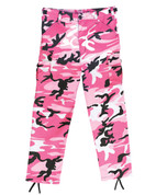 Kids Pink Camo Fatigue Pants - View