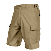 Lightweight Tactical Khaki BDU Short - Full View