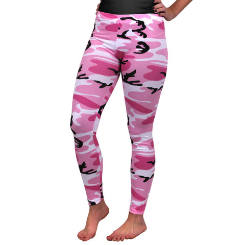 Athletic Works Leggings Size Small (6-7) Pink Camouflage Polyester/Spandex  NWOT