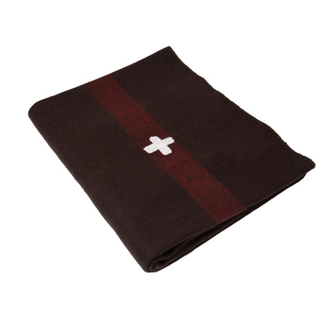 Authentic Swiss Army Style Wool Blanket w/Cross