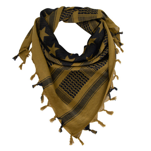 Shemagh Tactical Desert Scarf Coyote Brown Gadsden Snake