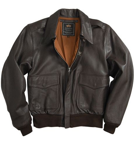 Buy Alpha A-2 Leather Flight Jacket - Brown, Fatigues Army Navy