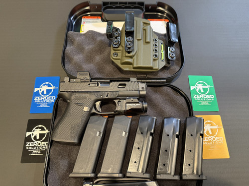 Glock 43X Kavorka 9mm Custom – Holosun EPS Carry, Radian Afterburner, Shield Mags, Holsters