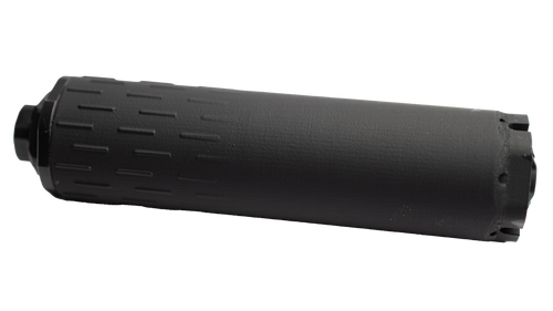 HUXWRX Flow 9K Ti 9mm suppressor — titanium, 8.9 oz, Flow-Through® design for zero blowback and optimal pistol performance. Optional NFA services available.