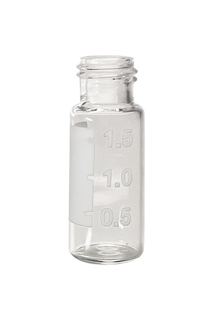 JG Finneran 2.0mL Clear R.A.M.™ Vial, 12x32mm, with White Graduated Spot, 9mm Thread, 100/pk