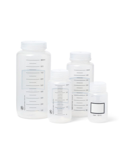 United Scientific™ Unistore™ Graduated Wide Mouth Bottles, PP, 125  mL