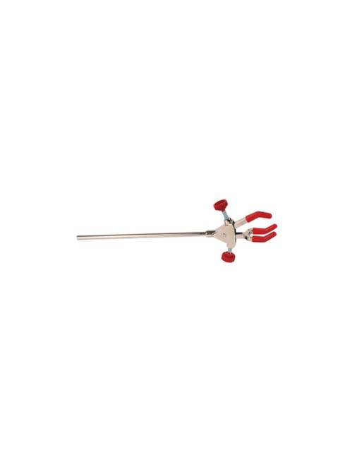 United Scientific® 3-Prong Extension Clamp, With Rod, Silicone Coated Grips