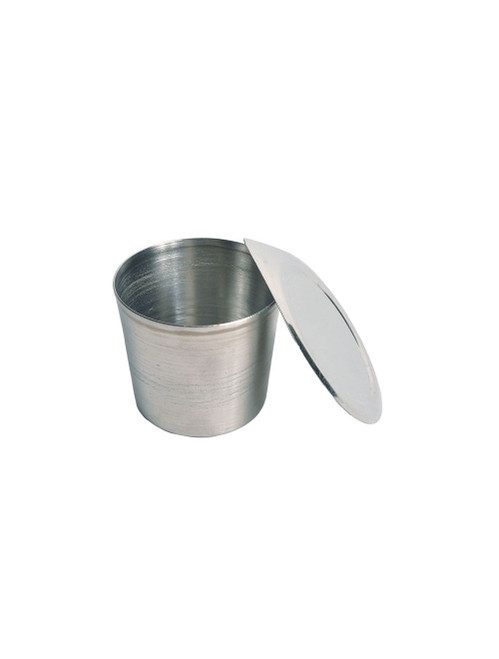 United Scientific® Crucibles, Stainless Steel, With Lid, 50 mL