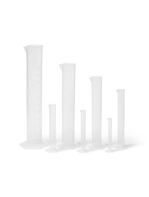 United Scientific® Graduated Cylinder Set Of 7, PP, Hex Base