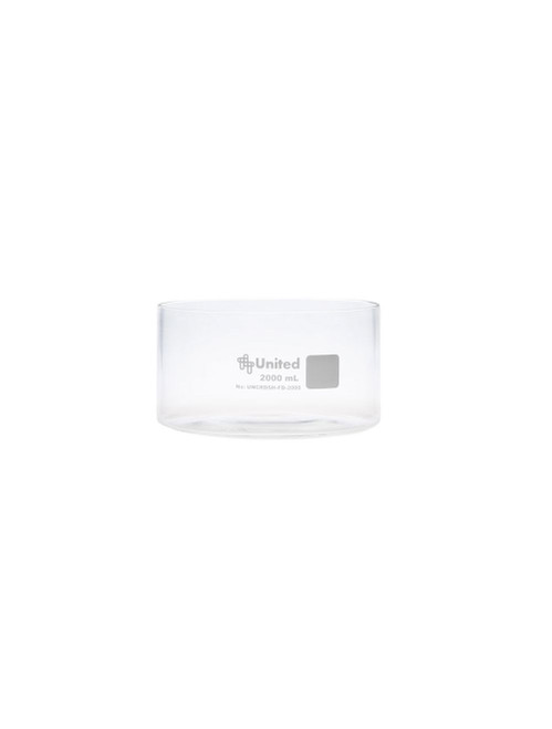 United Scientific® Crystalclear™ Crystallizing Dish 40 mL, Flat Bottom, Borosilicate Glass