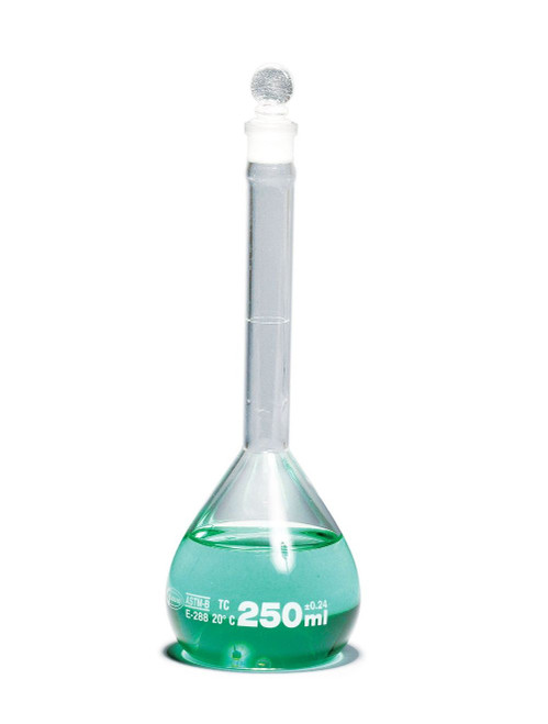 United Scientific® Volumetric Flask, Class B, Glass Stopper, 50 mL