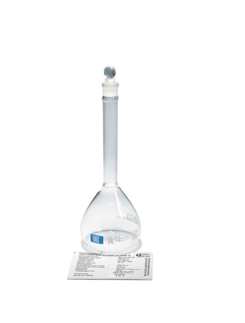United Scientific® Volumetric Flasks, Class A, With Glass Stopper, Batch Certified, QR, 10 mL