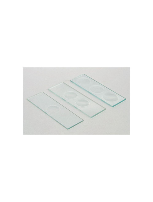 United Scientific® Concavity Slides, Glass, 3 Concavities, Pack/12