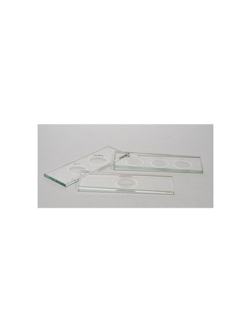 United Scientific® Concavity Slides, Glass, Thick, 2 Concavities, Pack/12