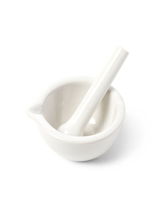 United Scientific® Mortar & Pestle Set, Porcelain, Fully Glazed, 125 mL