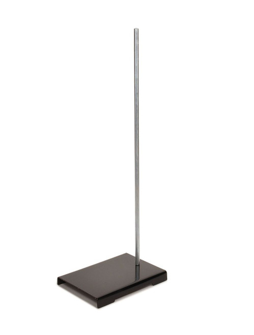United Scientific® Support Stand w/Rod, Stamped Steel, 5" x 8" Base With 20" Rod