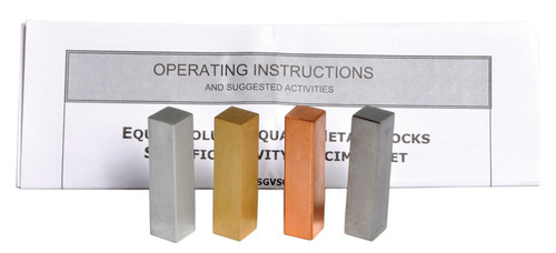 United Scientific® Equal Volume Metal Squares, Set Of 4