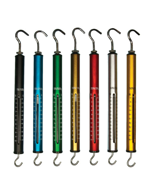 United Scientific® Aluminum Spring Scale, 1000g / 10N, Brown, Graduation 20g/0.2N
