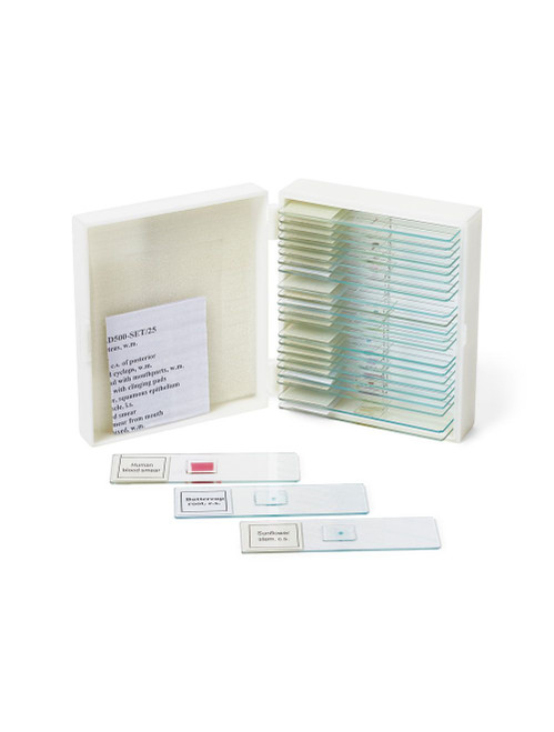 United Scientific® Prepared Slide Set, 25 Slides