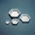 Hexagonal Polystyrene Weighing Dishes (Anti-Static) Small, 1-3/4"o.d. X 3/8"d, 20ml Cap. 100/PK