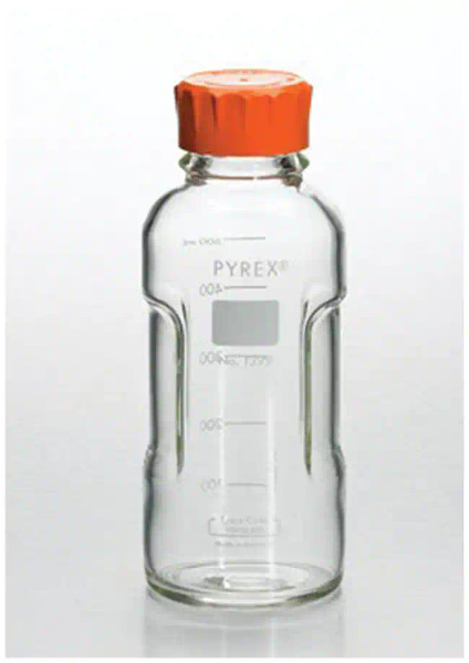(1399-1L) Pyrex Slim Line Round Media Storage Bottle, 1L, 4/CS
