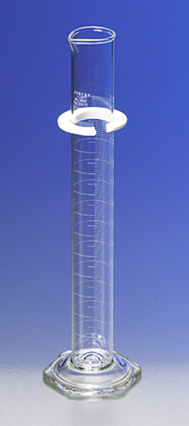 (3024-10) Corning Pyrex Single Metric Scale, 10ml Graduated Cylinder, Td, With Funnel Top (no guard), 1/EA