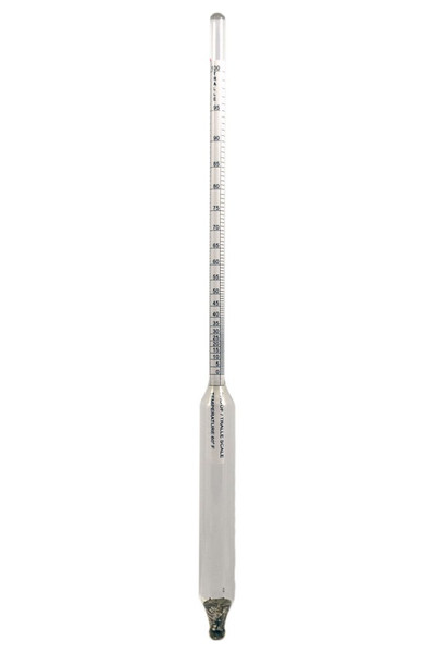 Brix Hydrometer - (Spirit Filled) 19/31 0.1 300mm/12" 24mm