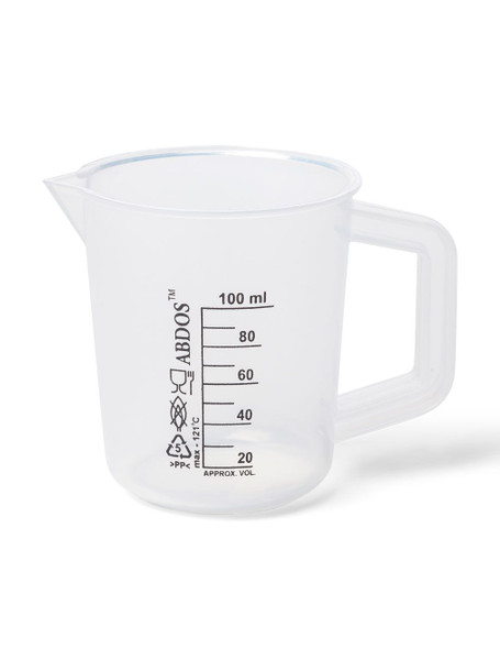 United Scientific® Beakers w/Handle, Printed Graduations, PP, 100 mL