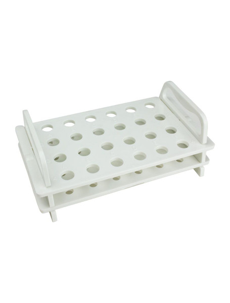 United Scientific® Rack For Micro Tubes, PC, 24 Places, White