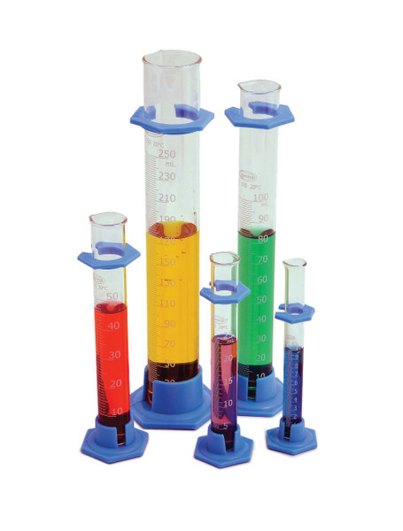 United Scientific® Graduated Cylinders, Borosilicate Glass, Plastic Base, Class B, 100 mL