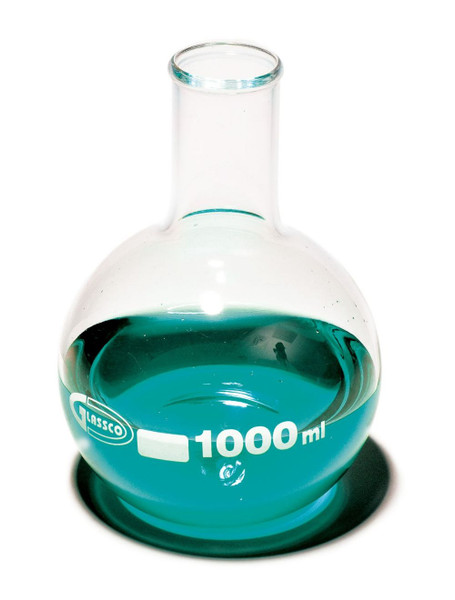 United Scientific® Boiling Flask, Flat Bottom, Borosilicate Glass, 500 mL