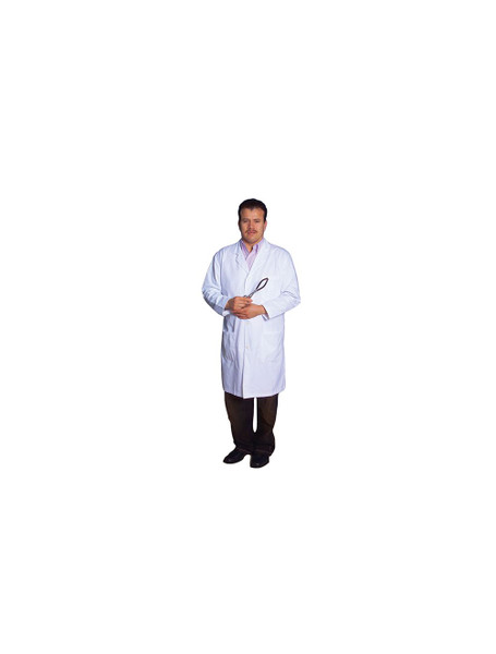 United Scientific® Laboratory Coat, Extra Small, Men, Size 34