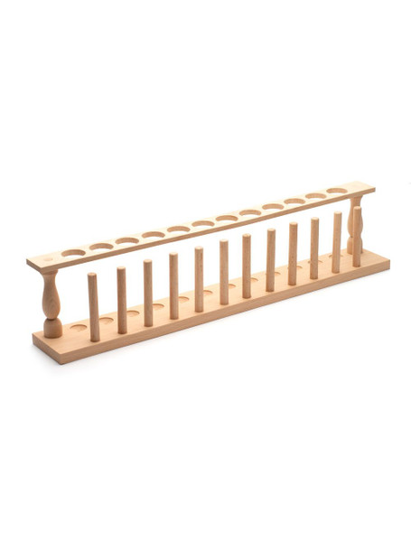 United Scientific® Wooden Test Tube Rack, 12-Tube