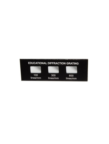 United Scientific® Demo Diffraction Grating, 20mm x 10mm, Grating 100, 300, And 600 Lines