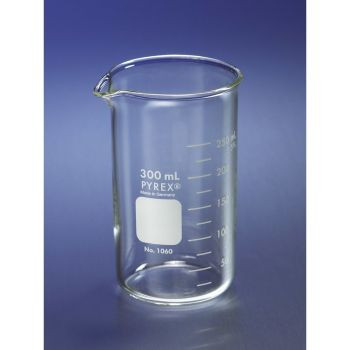 (1060-400) Pyrex Beakers, Tall Form Berzelius, with Spout, Graduated, 400ml, 6/pk