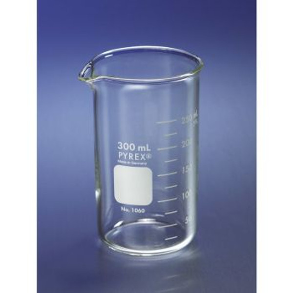 (1060-1L) Pyrex Beakers, Tall Form Berzelius, with Spout, Graduated, 1L, 18/CS