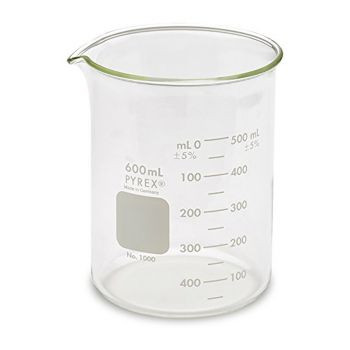 (1000-600) Pyrex Griffin Low Form 600mL Beaker, Graduated, 36/cs