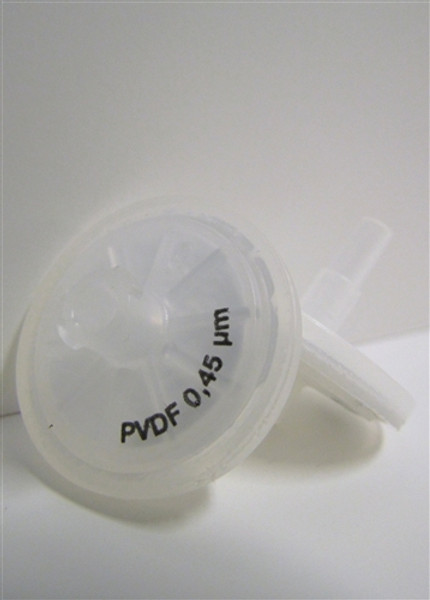 (PL)  Syringe Filter, PVDF, 25mm diameter, 0.45um, 100/pk