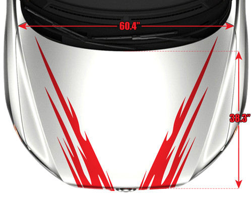 5105-H Hood Shred Graphic Decal