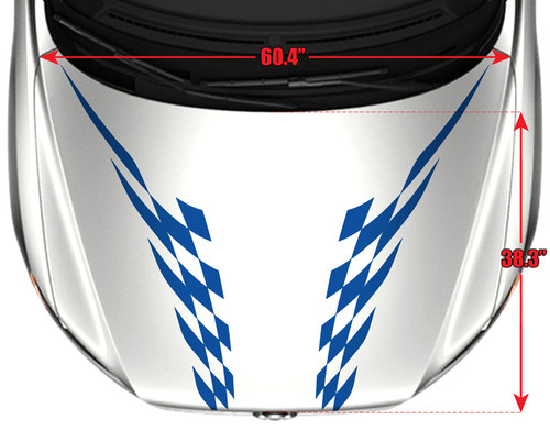 5118-H Hood Checkered Graphic Decal