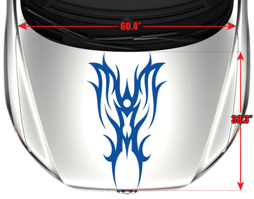 5151-H Hood Tribal Graphic Decal