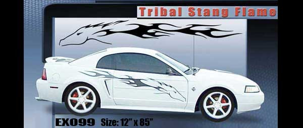 099 Stang Flame Graphic