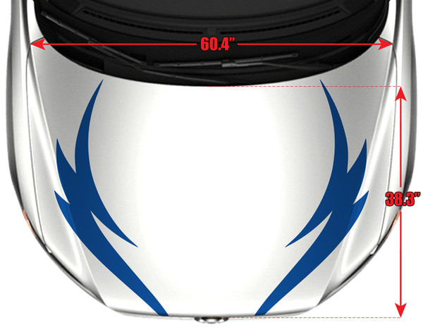 5129-H Hood Zig Zag Graphic Decal